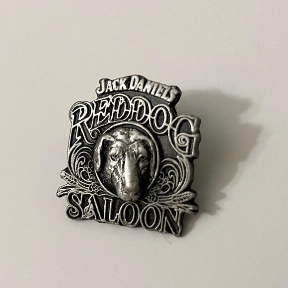 Vtg Bergamot Jack Daniels Red Dog Saloon Hat Lapel Pin - Picture 7 of 8